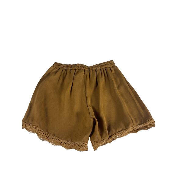 Women's brown elastic waist lounge shorts size XL - Picture 4 of 5